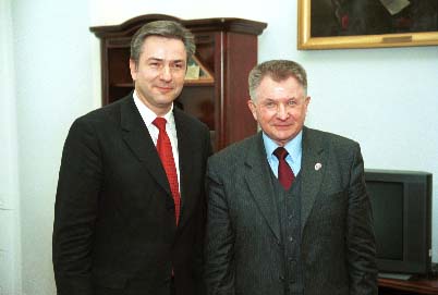 Przewodniczcy Bundesratu RFN Klaus Wowereit i marszaek Senatu RP Longin Pastusiak