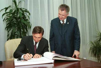 Przewodniczcy Borut Pahor i marszaek Longin Pastusiak